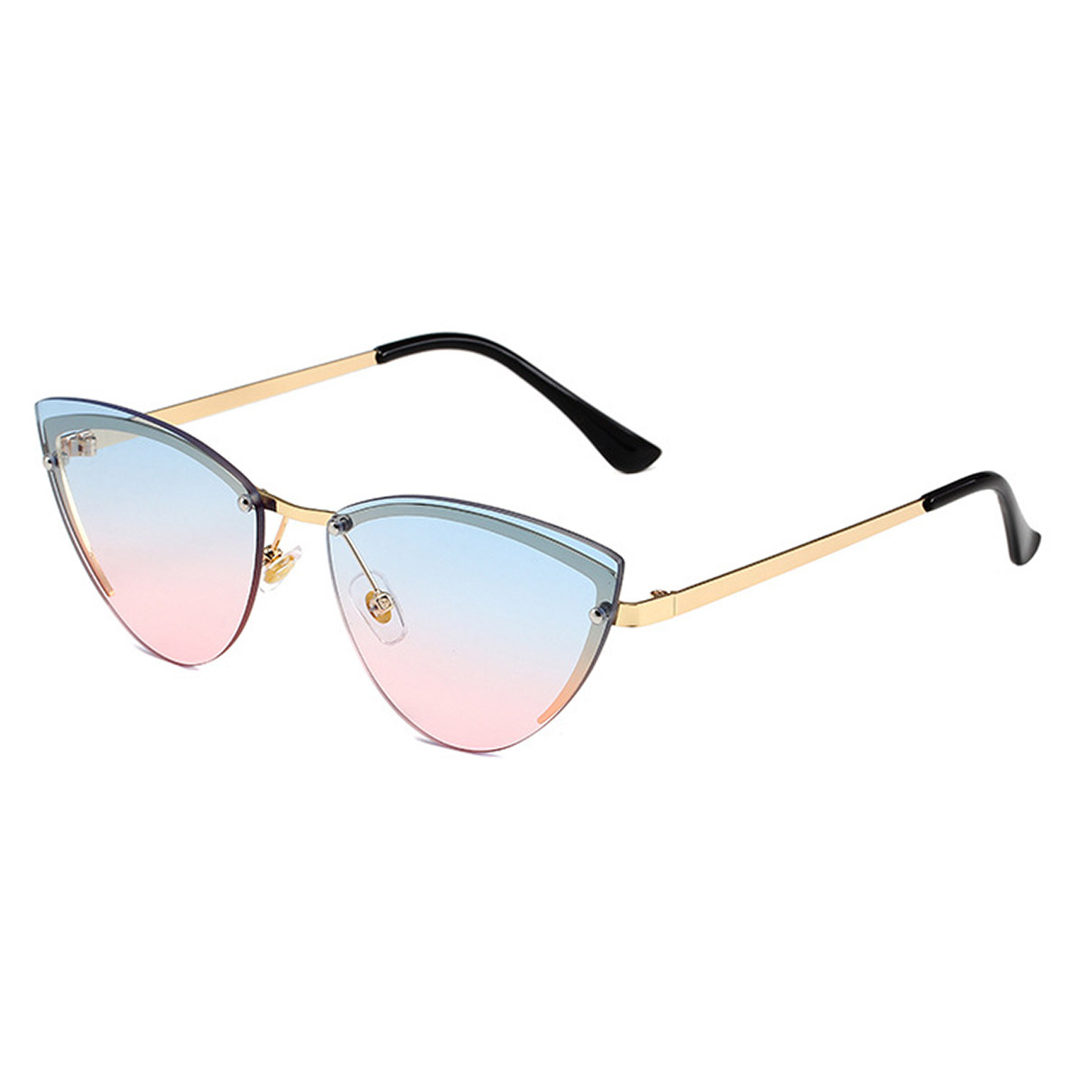 Lunettes de soleil en métal de couleur océan