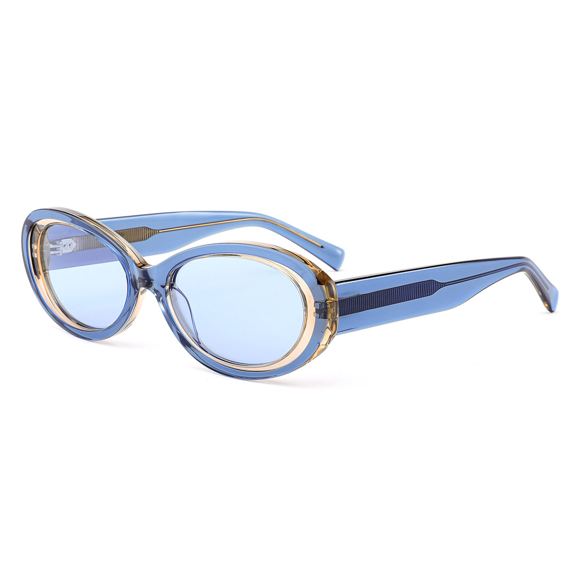 Lunettes de soleil acétate de gradient coloré anti-chute et impact
