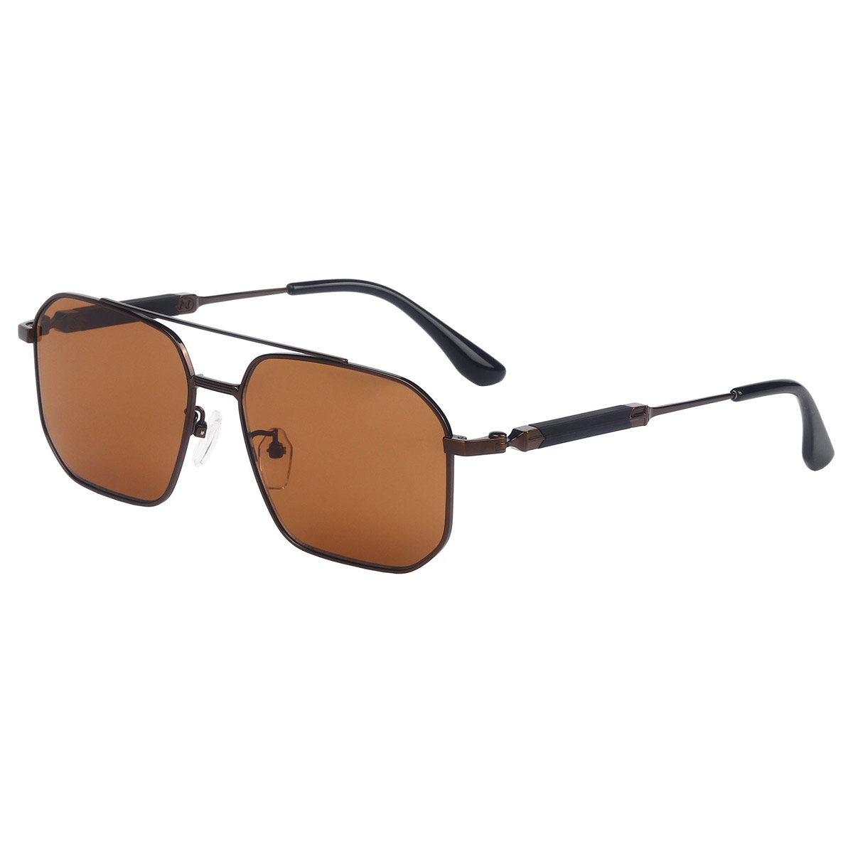 Mémoire résistante à un cadre carré Lunettes de soleil en titane pur