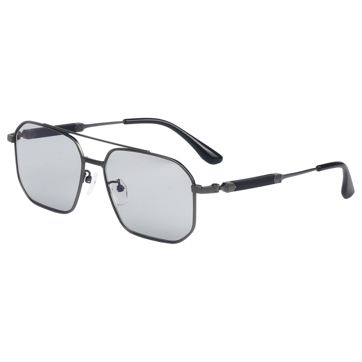 Mémoire résistante à un cadre carré Lunettes de soleil en titane pur