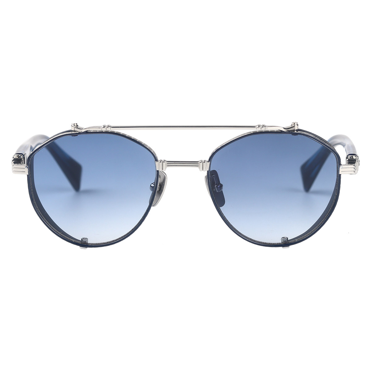 Lunettes de soleil de titane pur résistant à l'impact ovale rétro
