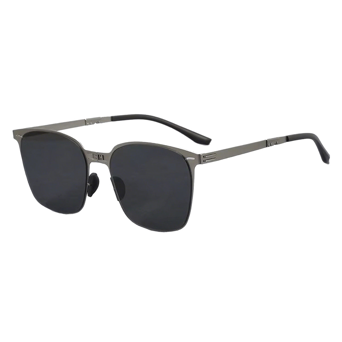 Lunettes de soleil en métal unisexe légères pliantes