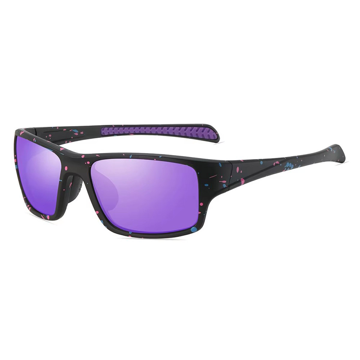 Lunettes de soleil de pêche polarisées à cadre carré pour hommes