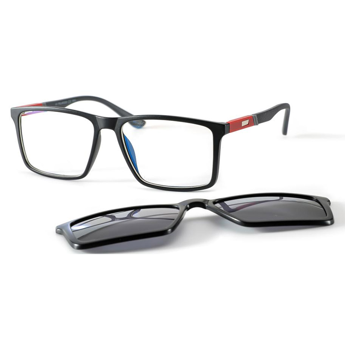 Clip antidérapant et résistant à l'usure sur les lunettes de soleil