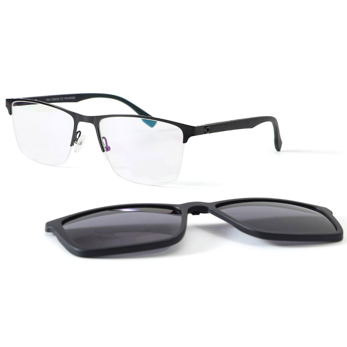 Clip ultraléger carré sur les lunettes de soleil