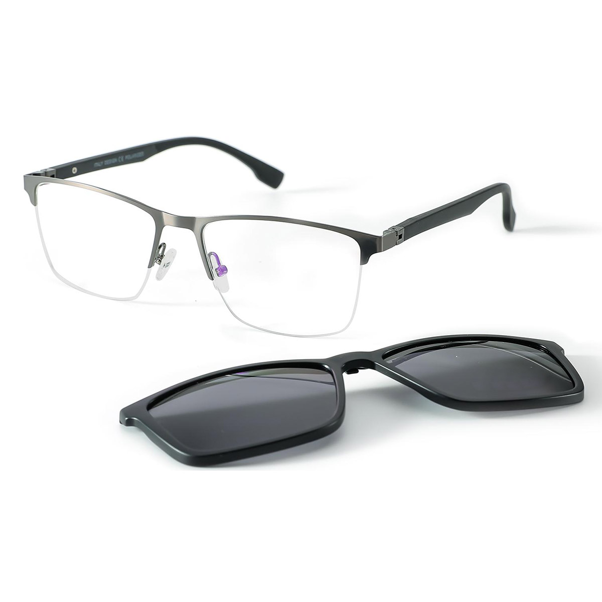 Clip ultraléger carré sur les lunettes de soleil