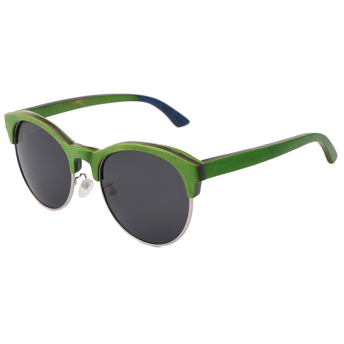 Cadre en métal en bois de grain de grain coutures de lunettes de soleil résistantes aux rayures