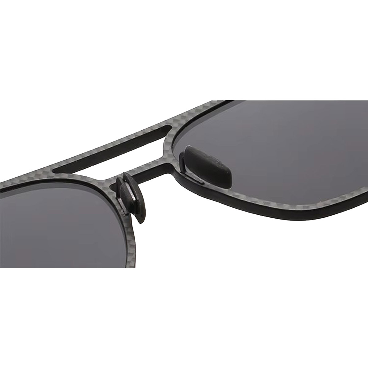 Lunettes de soleil rétro carré en fibre de carbone carré