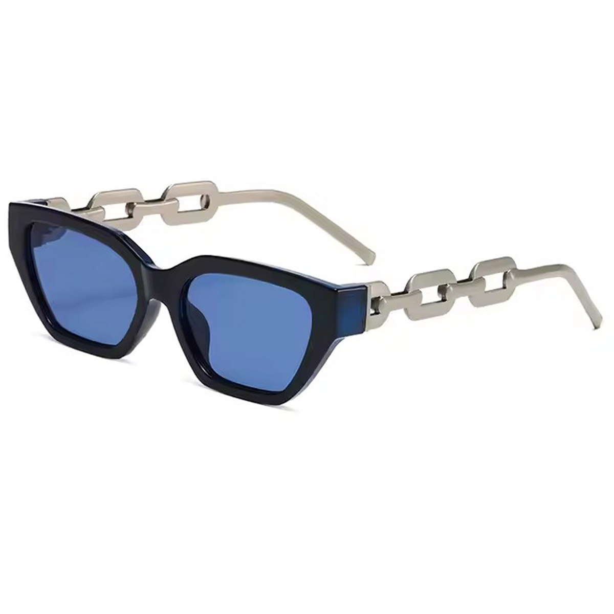 Lunettes de soleil à l'œil de chat découpé en métal
