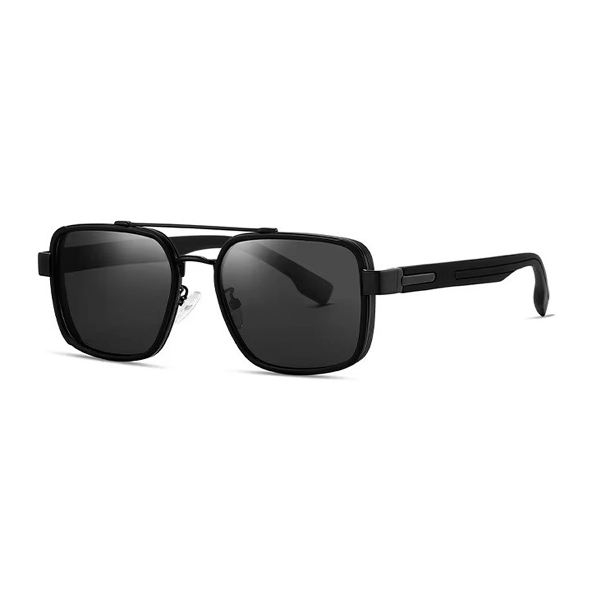 Cadre carré en métal Tr Temple Gradient Sunglasses