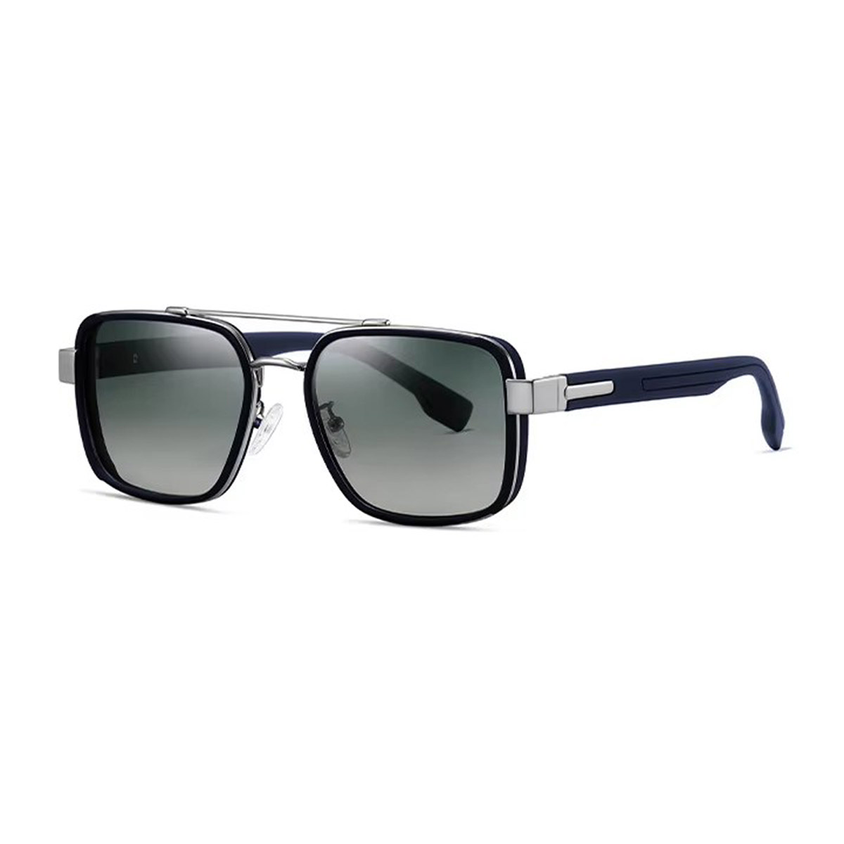 Cadre carré en métal Tr Temple Gradient Sunglasses