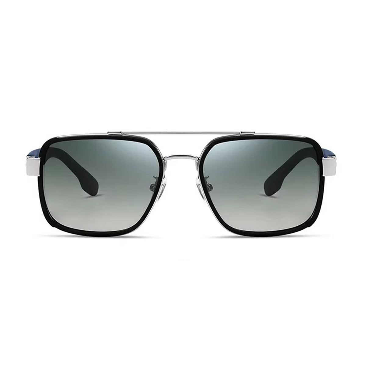 Cadre carré en métal Tr Temple Gradient Sunglasses
