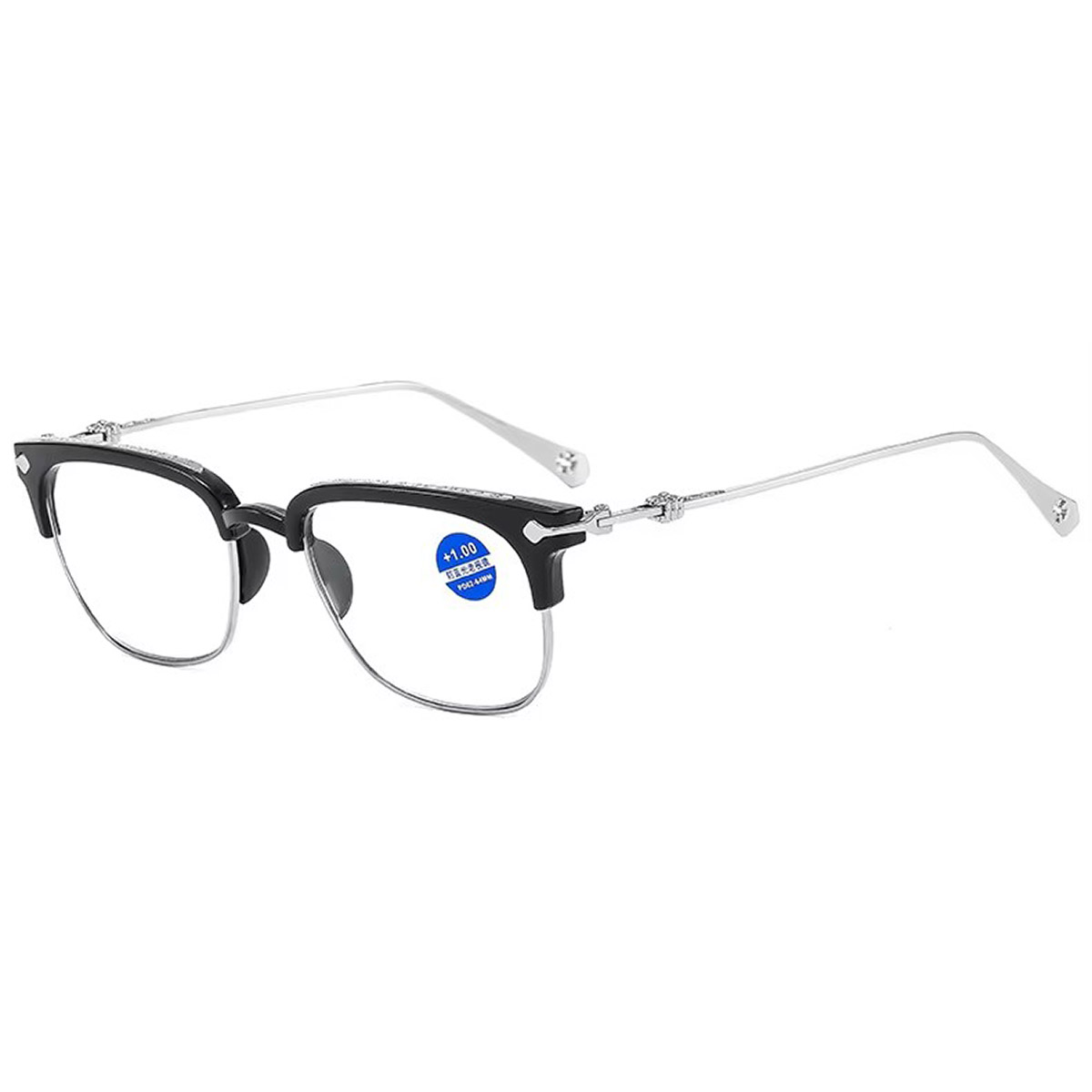 Titanium Full Titanium Business Men's Anti-Blue Light Lunes de lecture