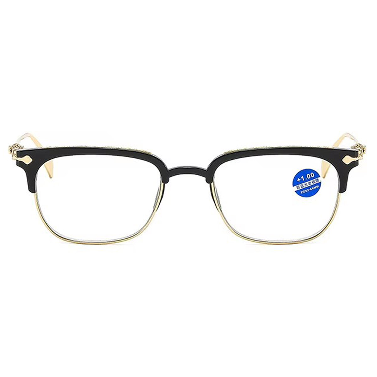 Titanium Full Titanium Business Men's Anti-Blue Light Lunes de lecture